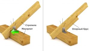 Крепление стропил к балкам перекрытия